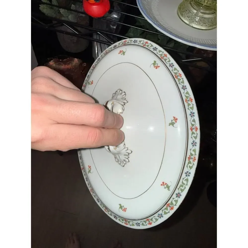 Antique Serving Bowl with Lid, John Maddock & Sons Ltd., England Royal Vitreous,